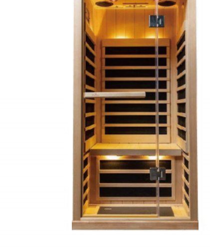 XIHE far-infrared sauna model, white background