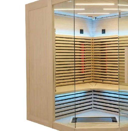 XIHE far-infrared sauna model, white background