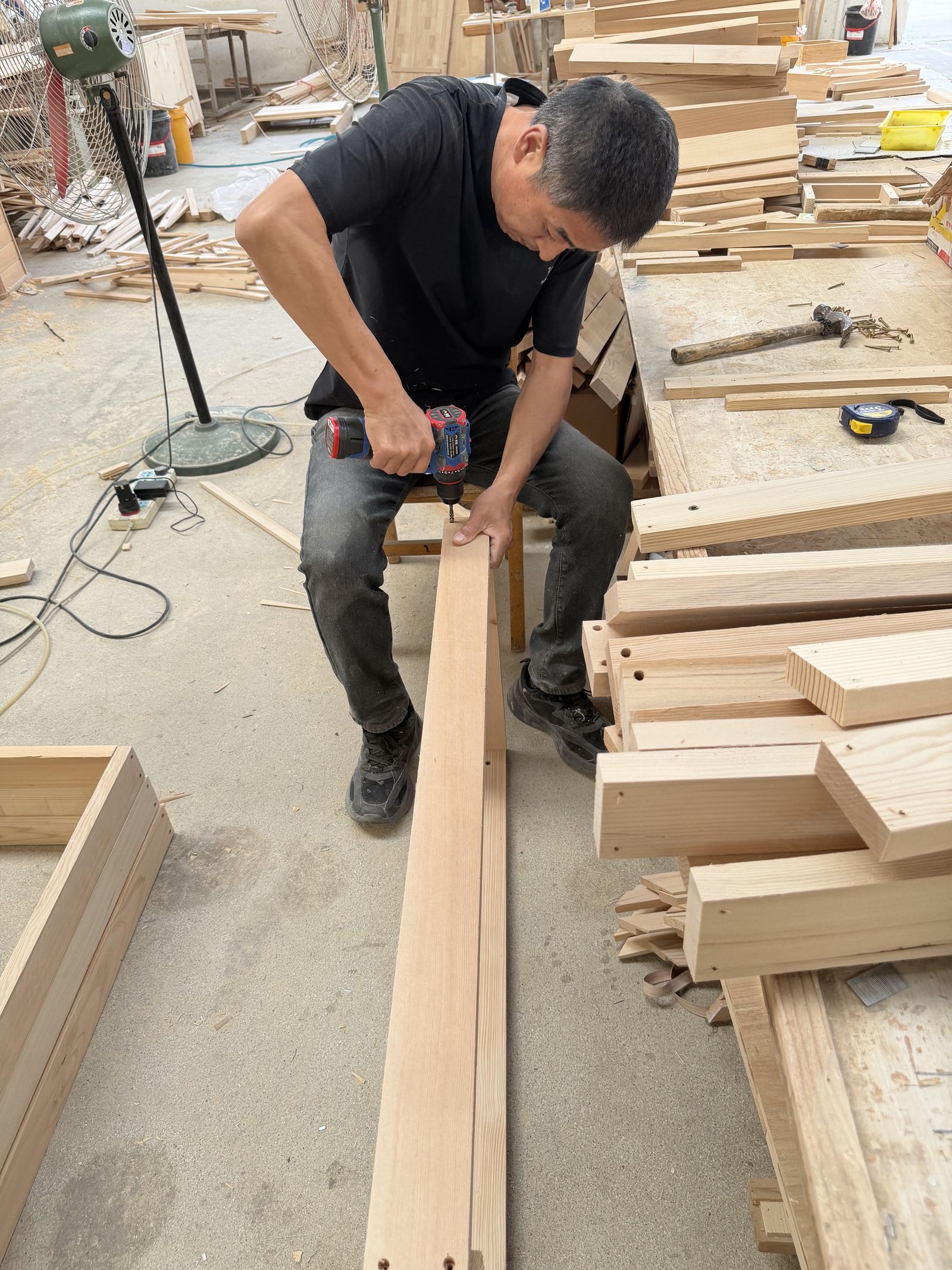 Cabin frame assembly at the partner base