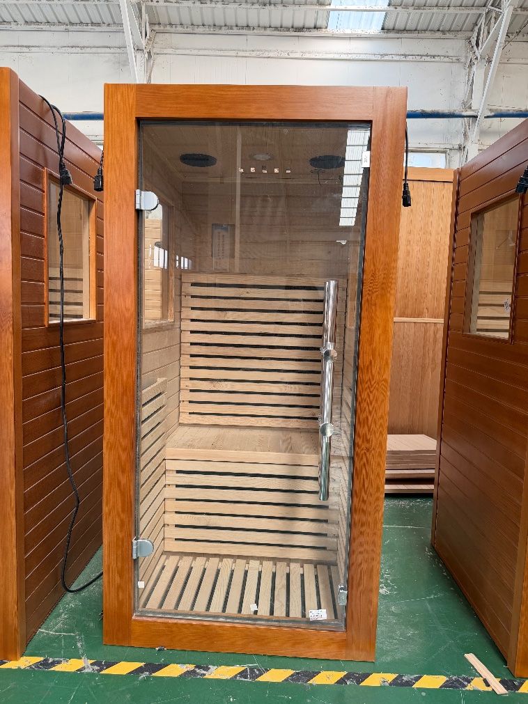 Finished sauna cabin at the partner base