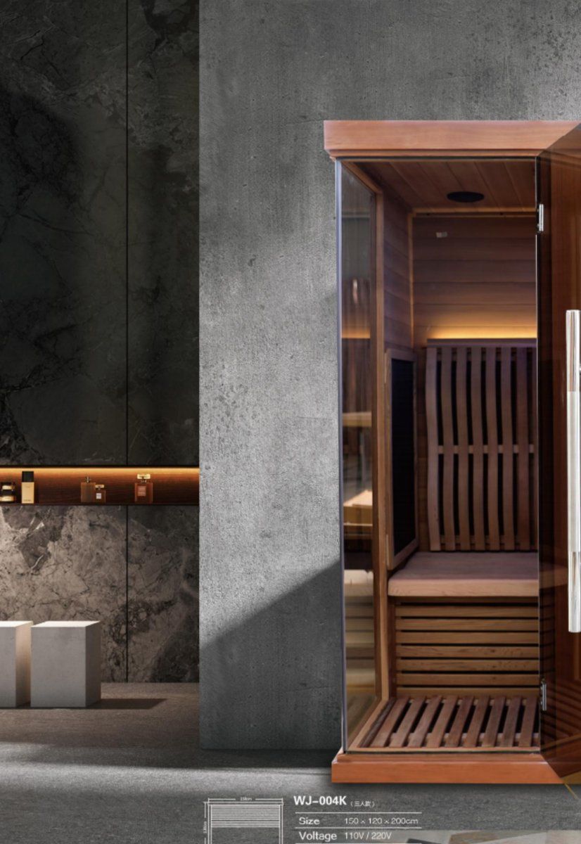 WJ-004K sauna cabin, lifestyle view