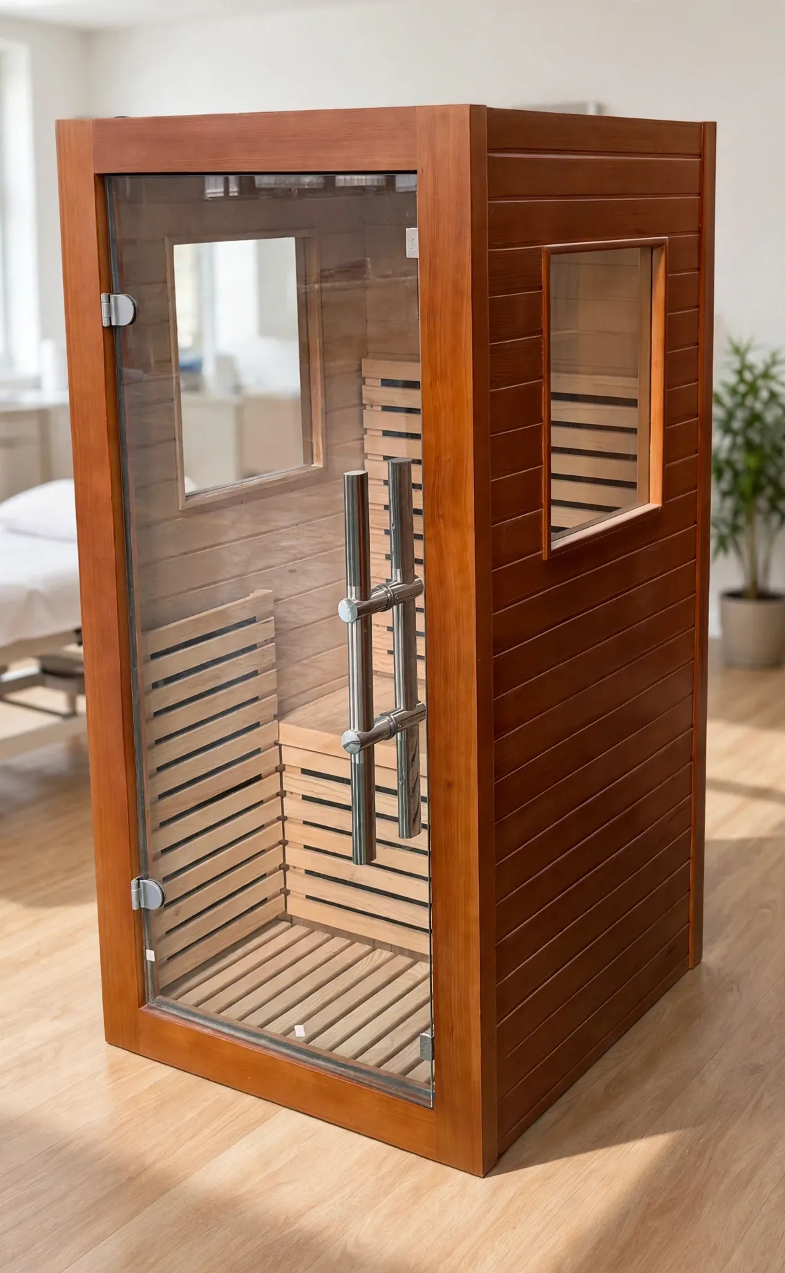 Sauna cabin in a physio clinic